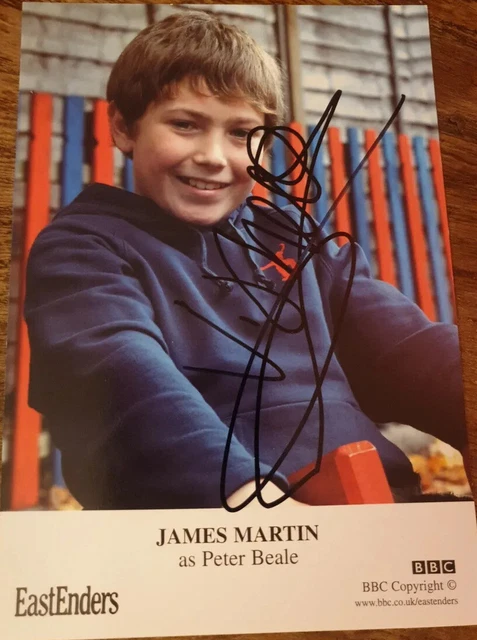 BBC EastEnders Peter Beale Rare Hand Signed Cast Card James Martin Autograph