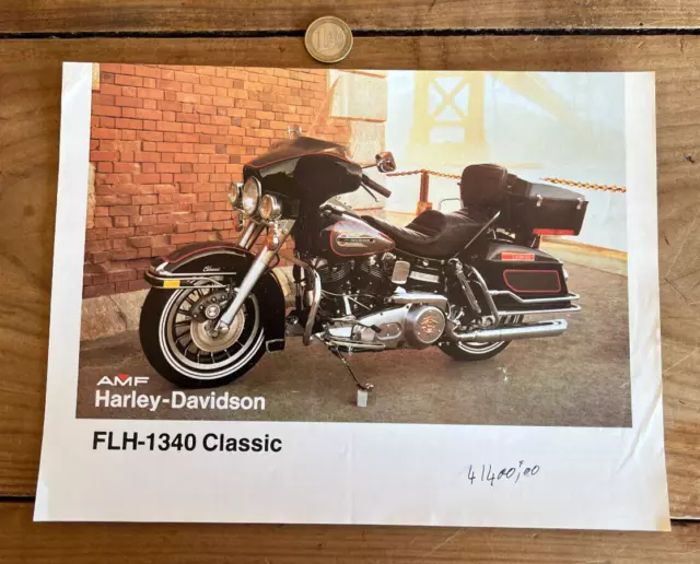 brochure de moto N290 AMF harley davidson FLH 1340 classis