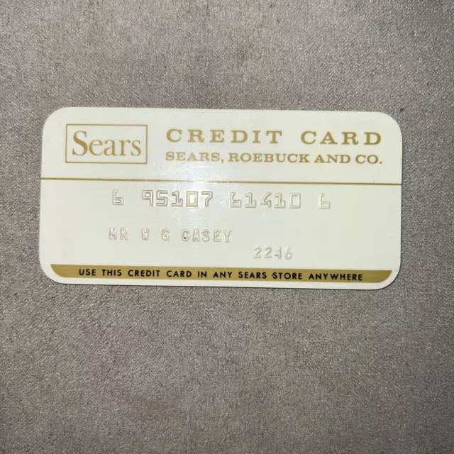Vintage Sears Roebuck and Co Revolving Charge Plate Credit Card