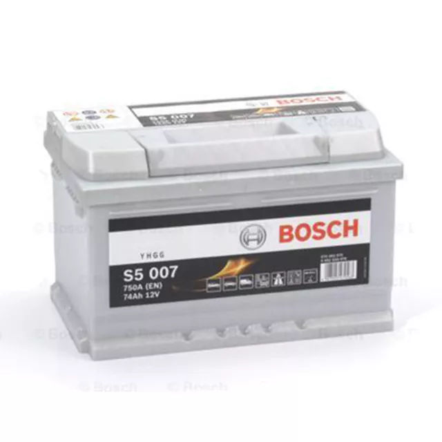 Batería Arranque Coche BOSCH S5 74AH 750A 12V (En) 0092S50070 Starter