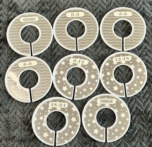 Baby Closet Size Dividers Unisex Nursery organizers