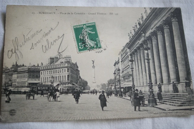 Bordeaux Place De La Comedie Grand Theatre Nouveau Aquitaine Gironde Cpa R901