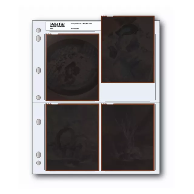 50x Archivo de impresión 4x5 pulgadas Páginas negativas Mangas Película Conservadores de archivo 45-4B