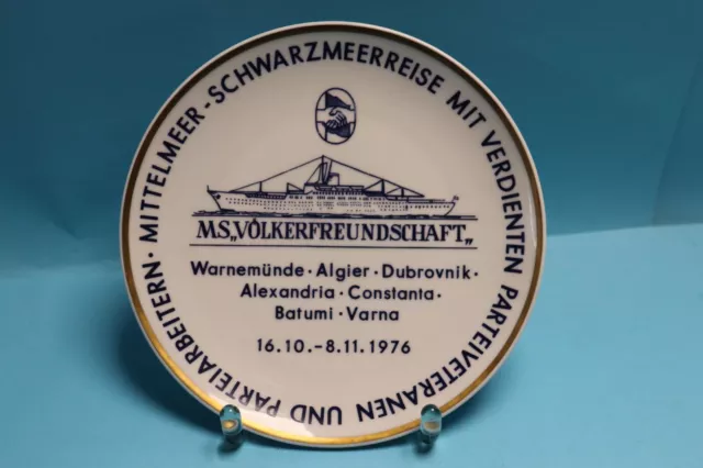 Ehrenteller Mittelmeer Schwarzmeerreise Ms Völkerfreundschaft 1976