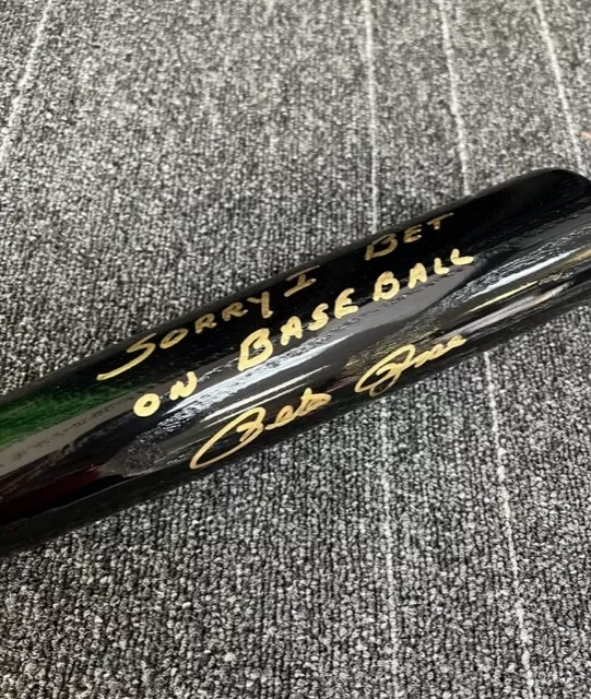 Cincinnati Reds Pete Rose Inscription Signed Rawlings Pro Baseball Bat JSA COA