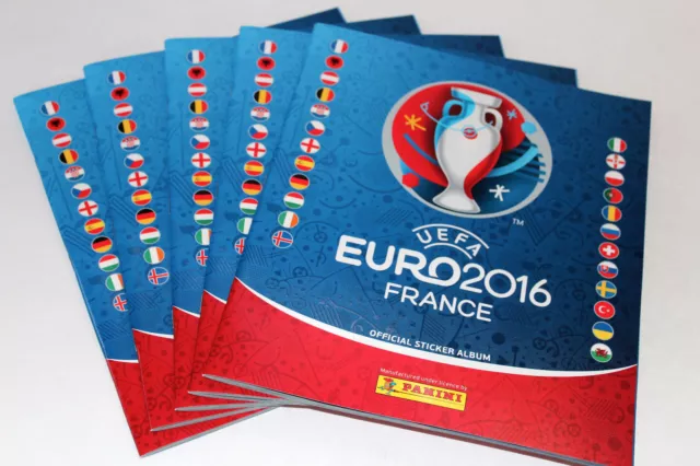 Panini UEFA EM EURO 2016 FRANCE – 5 x LEERALBUM EMPTY ALBUM INTERNATIONAL ED.