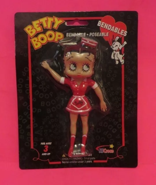 2004 Betty Boop Bendable 6 Inch Poseable Waitress Figure On Skates