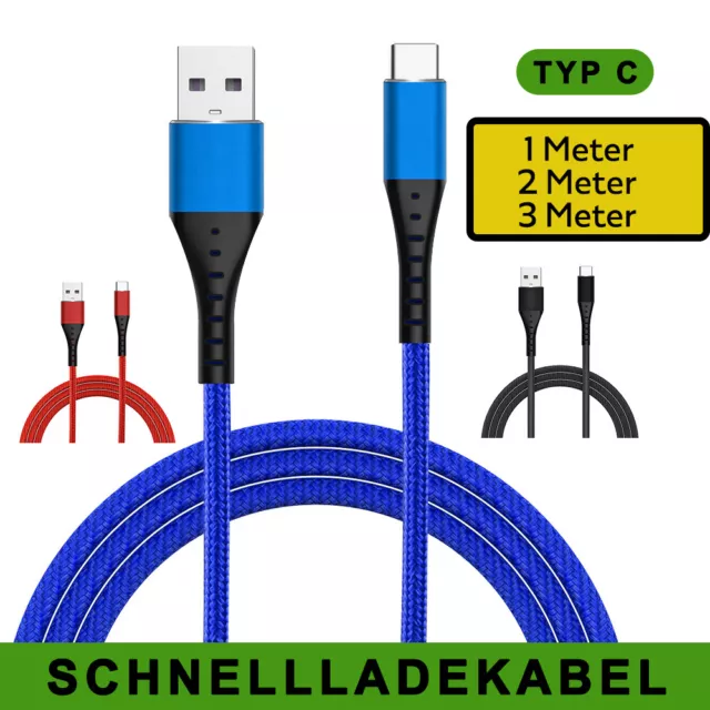 Schnell Ladekabel für Samsung S24 S23 S22 S21 Ultra Datenkabel USB Typ C Kabel