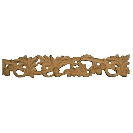 OSBORNE WOOD PRODUCTS 891937BAS 3 x 1 x 96 Pierced Acorn Moulding in Basswood