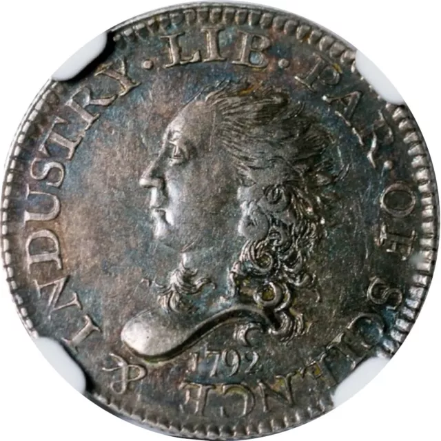 1792 H10c Half Disme - 1st Official U.S. Coin - NGC MS63 1792 H10c Half Disme - 1st Official U.S. Coin - NGC MS63