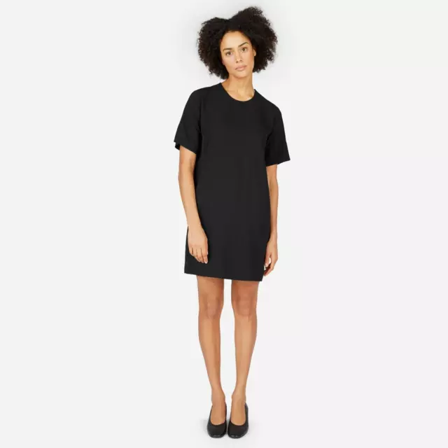 Everlane Women's Black Japanese GoWeave Zip Tee Dress Sz 2