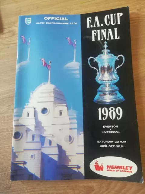 F.A. Cup Final 1989 football programme-Everton v. Liverpool -very good condition