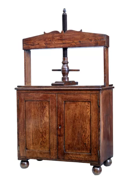 Early 19Th Century Oak Book Press Cupboard