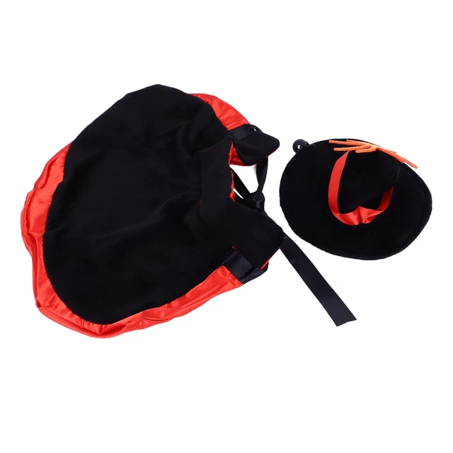 2 Pezzi Set Costumi Per Animali Di Halloween Mantello E Cappello Per Animali Di
