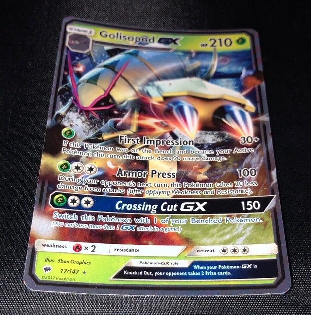 Golisopod GX - Burning Shadows - 17/147 - Half Art Ultra - Pokemon