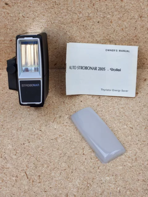 ROLLEI AUTO STROBONAR 280S COMPACT FLASH w/DIFFUSER & MANUAL