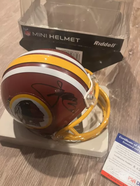 John Riggins Washington Redskins HOF Signed Mini Helmet PSA