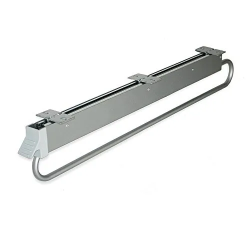 Emuca Wardrobe Pull-Out Clothes Hanger Rail - 800mm