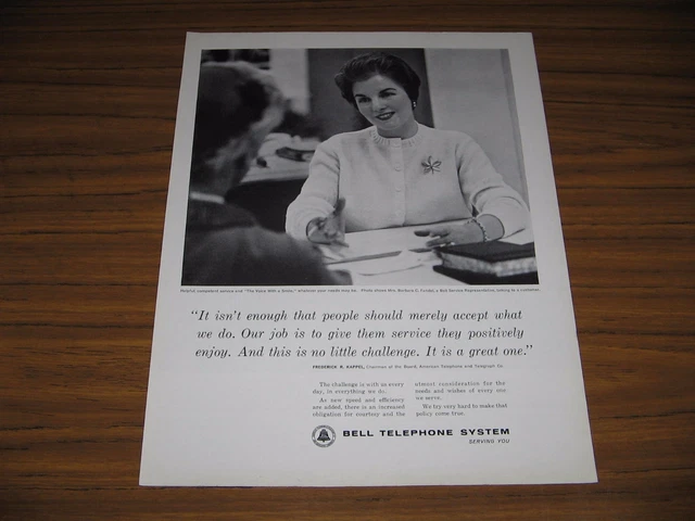 1963 Print Ad Bell Telephone System Service Representative