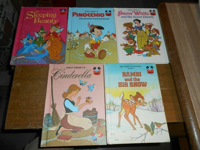 1974 Wonderful World of Reading Walt Disney's Cinderella 6 Book Collection