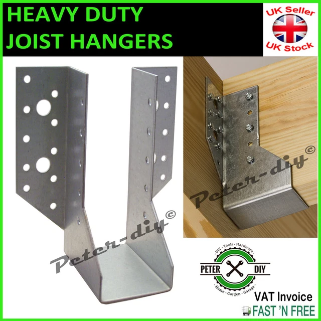 JOIST HANGERS HEAVY Duty Face Fix Hanger Timber Galvanised 2mm Steel 38