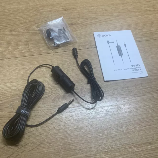 BOYA BY-M1 Universal Lavalier Microphone Clip On Mic for Video, Phone, PC No Box