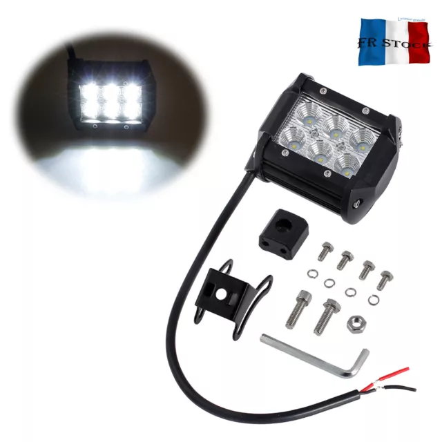 18W Phare de Travail Cree Barre LED Feux Projecteur Offroad Moto 9-32V DC