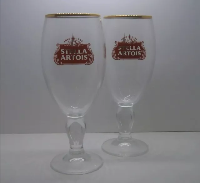 2 x Stella Artois halbes Pint Bierglas brandneu CE Bar Geschenk perfekter Entwurf Pub