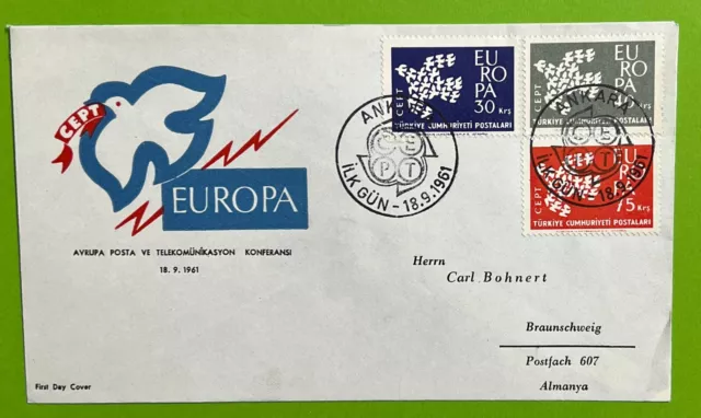 Ersttagsbriefe aus großer Sammlung Europa 1961