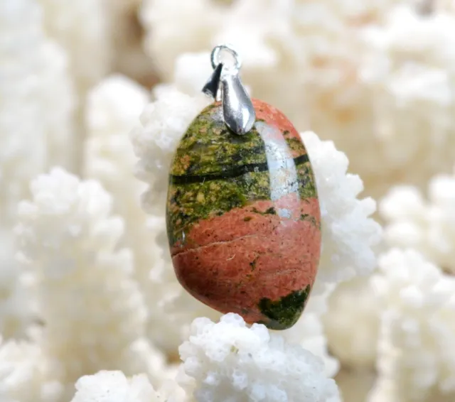 Unakite 24 carats - pendentif cabochon pierre naturelle - Mozambique / FE14