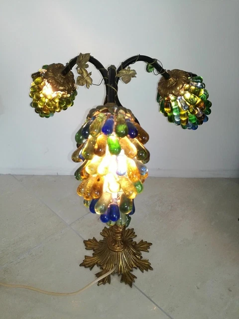 Stunning Rare French 1900 Art Deco Nouveau Ceiling Lamp Chandelier Glass bronze