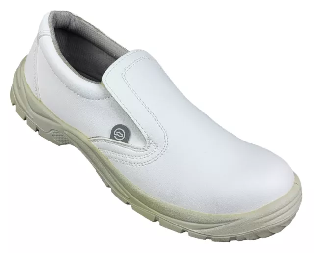 Size 5 Toffeln S2 Safety Work Shoes Anti Slip Clogs Steel Toe Cap White