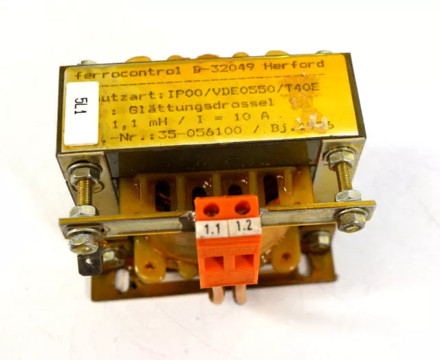 Ferrocontrol Glättungsdrossel 35-056100, Schutzart: IP00/VDE0550/T40E