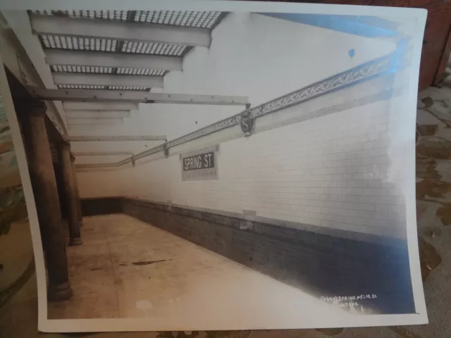 ORIG 1904 Spring & Elm Street NYC New York City Subway Silver Print Photo