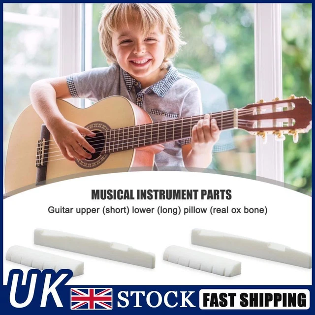 4pcs Bone Guitar Bridge Nut Saddle for 6 String Guitar Stringed Instrument Parts