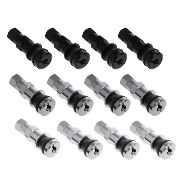 4x Aluminum Car Tubeless Wheel Tire Valve Stem Rim Bolt-in W/Dust Cap 3