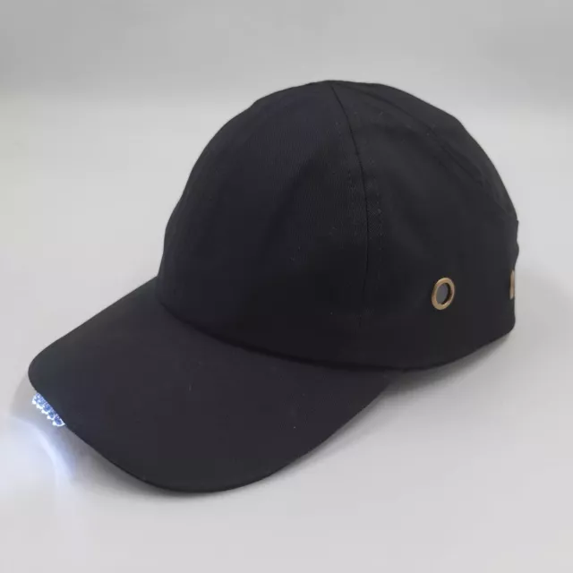 Casquette de sécurité à led coquée couleur noir taille unique