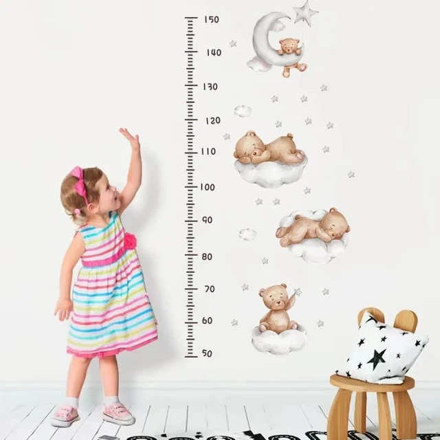 Height Measure Wall Stickers Boys Girls Bedroom Decoration Growth Chart Decals