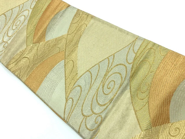 10833# Japanese Kimono / Vintage Fukuro Obi / Woven Traditional Pattern