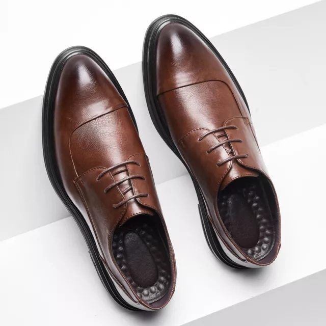 Men's Shoes Spring/fall Pu Dress Shoes Formal Business Lace-Up Low Top Leather