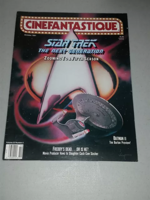 Cinefantastique Flug 22 #2 Oktober 1991 Star Trek Batman Freddy Us Magazin