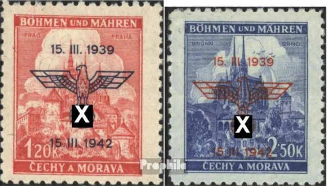 Bohemia and Moravia 83-84 (complete issue) used 1942 special st