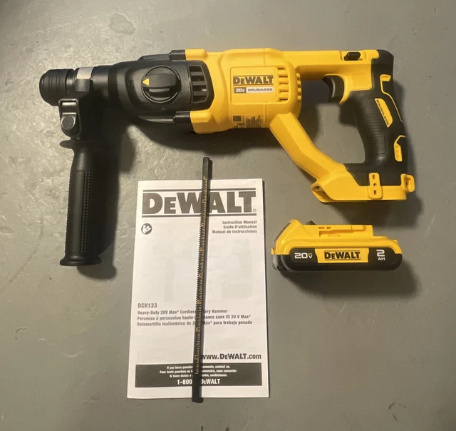 DEWALT DCH133B 20V MAX XR Brushless 1" Rotary SDS DHandle Hammer Drill