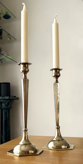 Chinese Brass Candlesticks