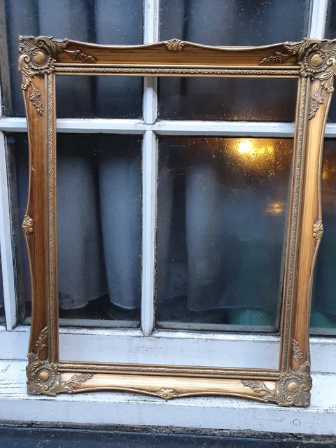 Vintage Gold Metal Gilt Swept Photo Picture Frame 19 1/4’’W X 23 1/4’’D
