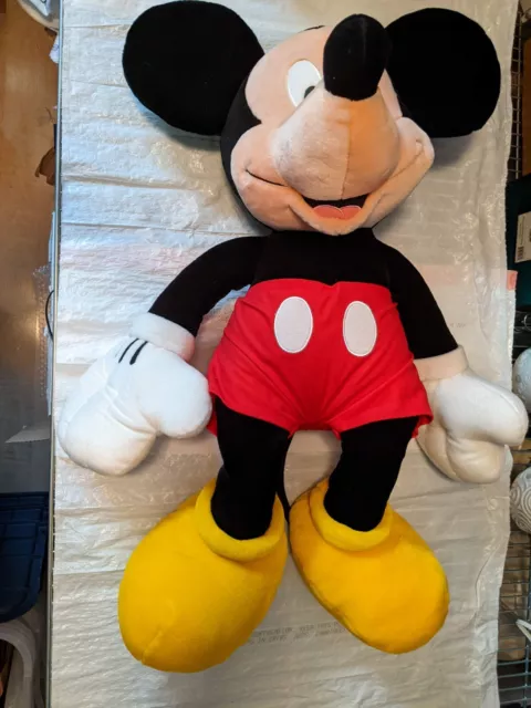 Disneyana Walt Disney World Large Mickey Mouse Stuffed Plush Doll 30"