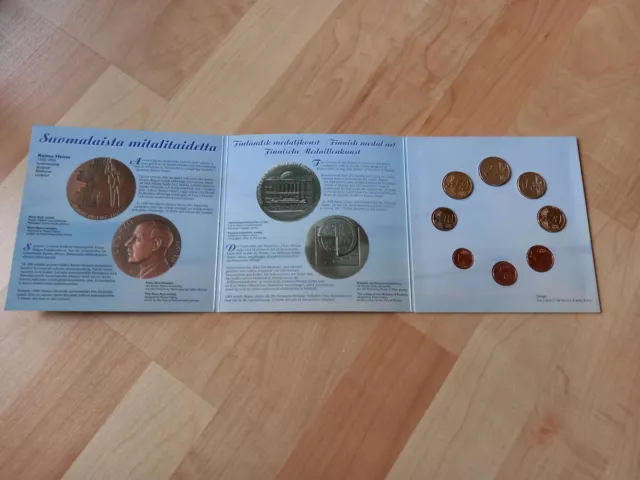 Finnland Finland Suomi Kursmünzensatz Euro KMS Münzserie 1999 im Folder 2