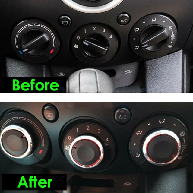 Pour Mazda -2 bouton de climatisation M2 alliage d'aluminium boutons de climatis
