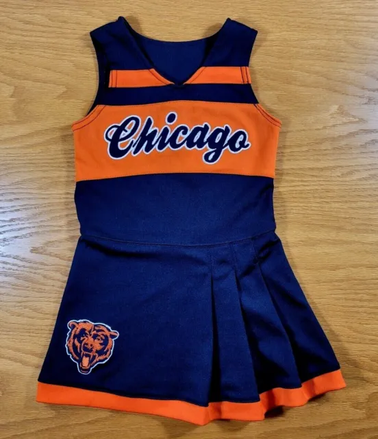 CHICAGO BEARS Football NFL One Piece Cheerleader Outfit Dress Girl's Toddler 2T
