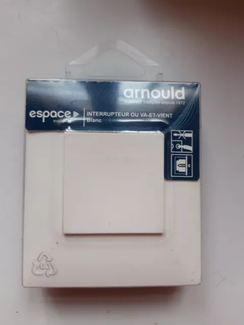 Arnould  Evolution BLANC  Interrupteur ou Va et Vient Complet Neuf